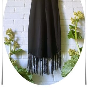Black Fringed Cocktail Dress